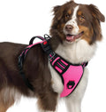 rabbitgoo Large Dog Harness, Easy Wear with 3 Buckles and Lift Handle | No Pull with Front Clip for Walking, Adjustable Soft Padded, Reflective, Easy Control, Pink, X-Large by rabbitgoo