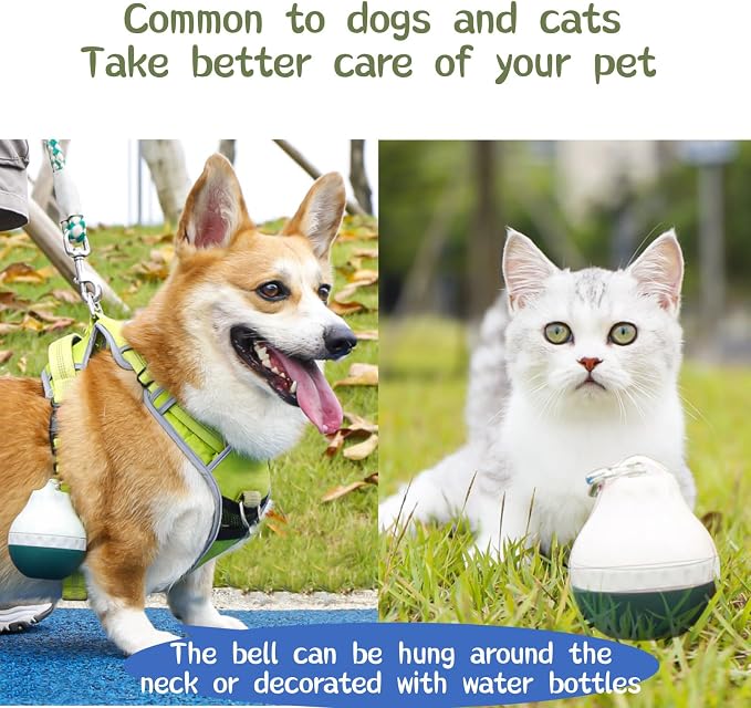 Dog Travel Water Bottle Detachable Bowl Leak Proof Portable ，Silicone Bottle Body，Collapsible and Suitable for Small Pets for Outdoor Walking, Hiking, Travel (Green2, 200ml2) - Image 4