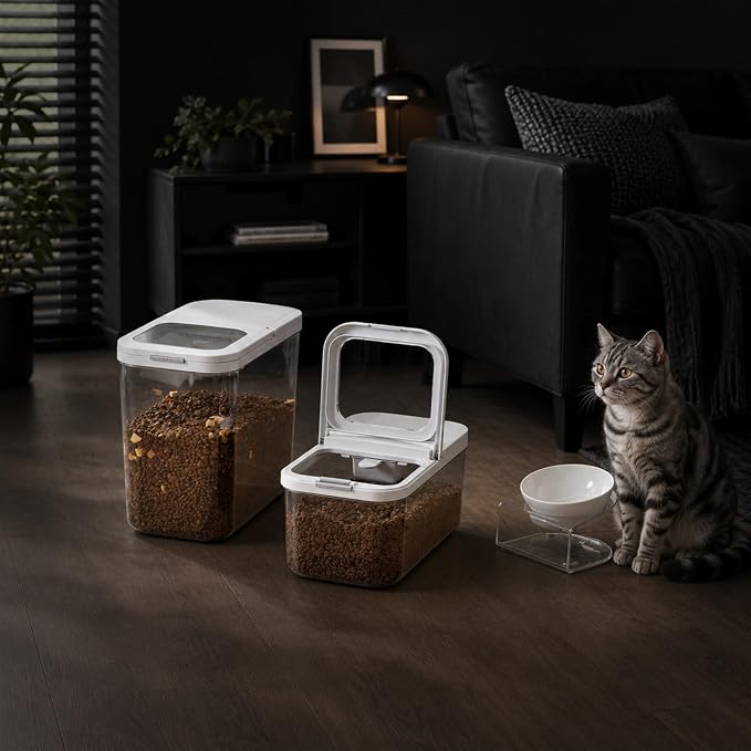 LivLab Mker Dog Food Storage Container 10 Lbs | Pet Food Storage Containers With Lids & Scooper BPA Free Airtight Storage Containers Store Dry Food For Kitchen Pantry - Image 6