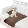 Waterproof Couch Cover for Dogs - Washable Pets Furniture Protector | TPU Leak-Proof Liner, Lightweight & Reversible, Fits Chair, Sofa, Bed, 30" x 30" , Chocolate/Cream by TuffeelHome