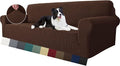 MAXIJIN Super Stretch Couch Cover for 3 Cushion Couch, 1-Piece Universal Sofa Covers Living Room Jacquard Spandex Furniture Protector Dogs Pet Friendly Fitted (Extra Large, Coffee) by MAXIJIN