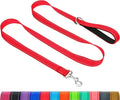 Taglory Reflective Dog Leash for Small Dogs, 3/4in x 6ft, Red | Ideal for Night Walking, Strong for Sudden Pulls, Lightweight & Gentle on the Neck, Soft Padded Handle by Taglory