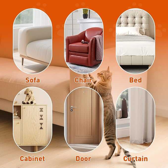 17Pack- Anti Cat Scratch Furniture Protector, Clear Couch Protector - Image 8