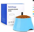 Dog Bowls,Cone Friendly Non Slip Single Dog Bowl with Stainless Steel Inner, Raised Bowls for Smll Dogs Spaniel Dogs Long Ear, High Capacity, S/1 Cup Aqua Blue by Petvillage