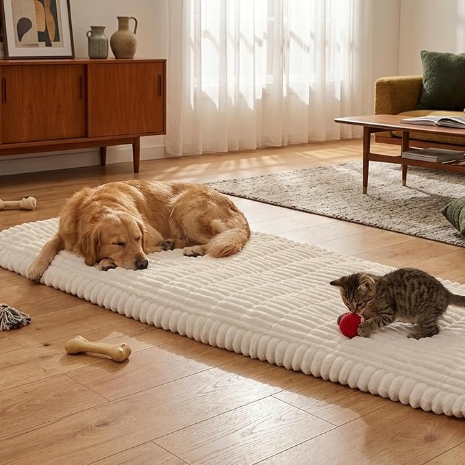 Fixwal Waterproof Flannel Dog Couch Cover, 27.6" x 82.7", White | Integrated TPU Barrier, Non-Slip Backing, Machine Washable, Pet Friendly, Easy Clean Pet Hair, Soft Sofa Cushion Protector - Image 9