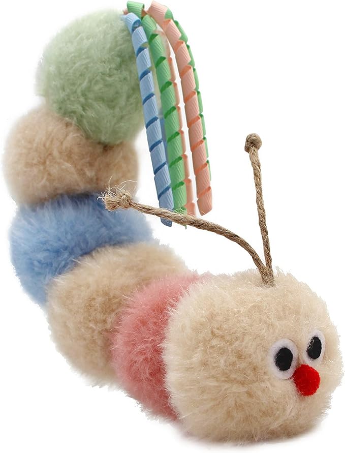 Jumpaws Interactive Natural Catnip Toy, with Rattle, Bite Resistant, for All Ages Indoor Cat, Shape of Caterpillar, Kitten Toy (Large/ 1 Pack/Cat Kicker) - Image 3