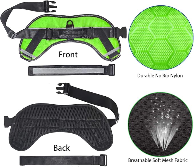 JSXD Dog Harness,No-Pull Service Dog Harness with Handle Adjustable Outdoor Pet Dog Vest 3M Reflective Nylon Material Vest for Breeds,Easy Control for Small Medium Large Dogs - Image 6