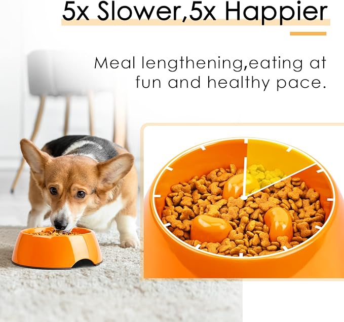 Super Design Slow Feeder Dog Bowl, 1 Cup, Nonslip, Heat-Resistant, Sturdy, Suitable for Small to Medium Sized Dogs - Image 3