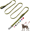 Fida 10 FT Heavy Duty Dog Leash, Dual Padded Handles for Medium Large Dogs | Traffic Handle for Close Control, Advanced Easy Snap Hook, Reflective, Strong Nylon Webbing for Long Walks & Training, Green by Fida