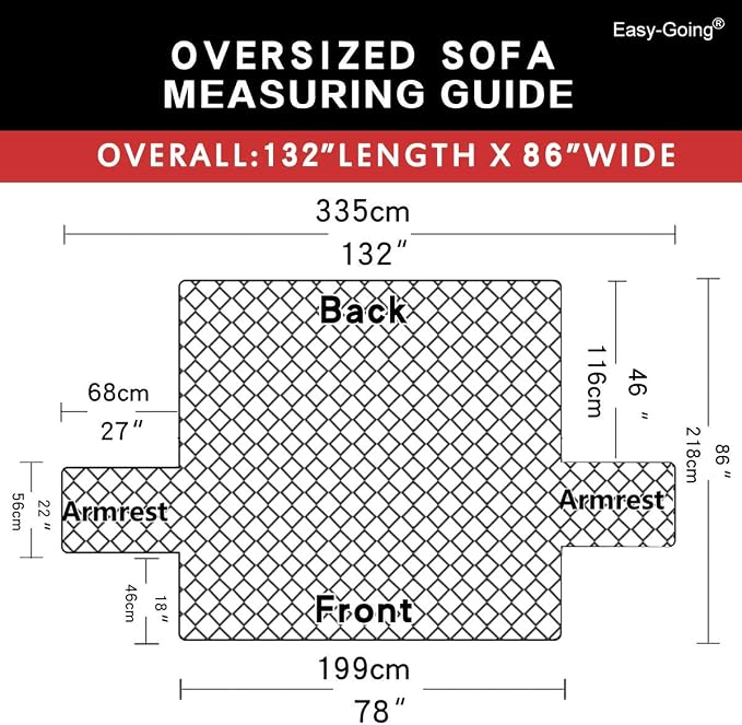Easy-Going Reversible Couch Cover, 3 Cushion Sofa, X-Large, Wine/Beige | Machine Washable Slipcover For Dogs, Water Resistant Furniture Mat For Living Room, Non-Slip Sofa Cover, Pet Friendly - Image 6