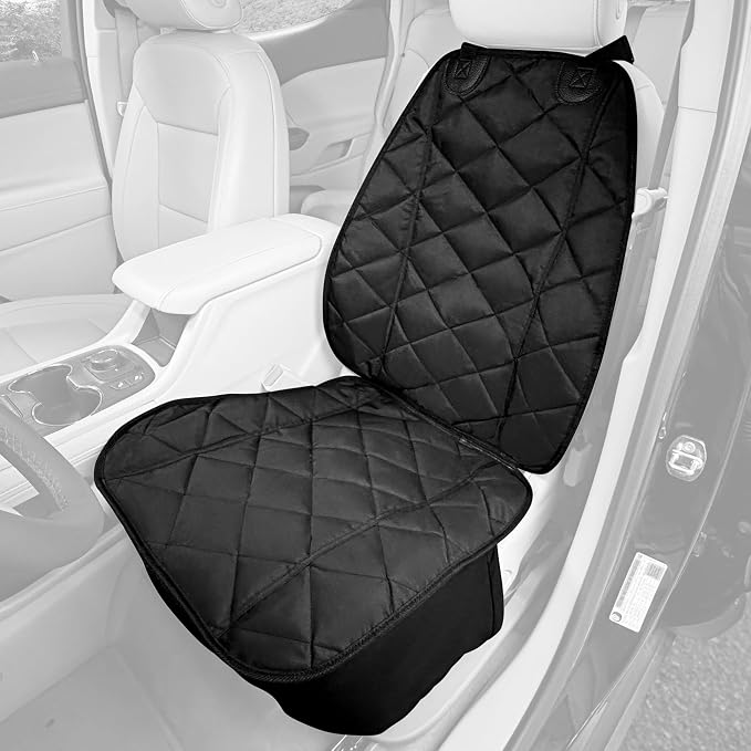 4Knines Heavy Duty Front Bucket Seat Cover for Dogs, Waterproof, Black | Heavy-duty with K9-Shield waterproof protection. Fits captain & bucket seats. Nonslip. Easy install & clean. - Image 2