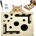 Cat Nail File Scratcher, Cat Scratch Puzzle Enrichment Box with Sandpaper Inside for Cat Claw Care, Stress-Free Trimming Nails, Puzzle Feeder Cat Toys Interactive for Indoor Cats (No Bell Balls) by Unknown
