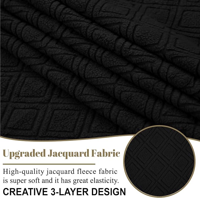 ALIECOM Corner Sectional Couch Covers Washable Sofa Cover L Shaped Couch Cover for Dogs Pets Stretch Soft Sectional Slipcovers with Non Slip Strips U Shape Furniture Protector (Dark Black, Large) - Image 5