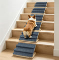 Dog Ramp for Stairs for Small Dogs Up to 40 lbs - Adjustable Dog Stair Ramp with Non-Slip Carpet, Foldable Pet Ramp for Stairs, Dog Ramp Stairs for Senior Dogs, Puppies, Bed, Sofa (6-Pack) by Unknown