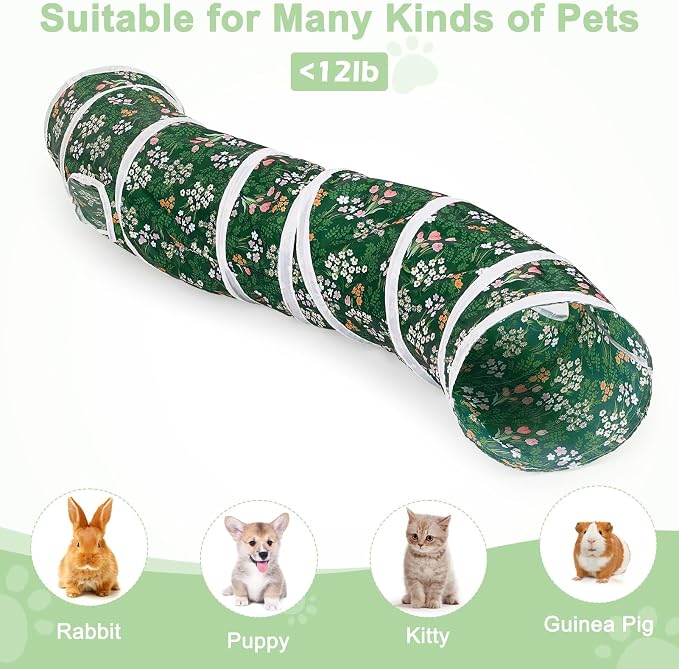 Glittme S-Shape Cat Tunnel, Foldable Cat Tunnels for Indoor Cats | Interactive Bunny Tunnel And Cat Tubes With Crinkle Sounds. Ideal For Kittens, Ferrets And Small Pets To Hide, Play Or Rest - Image 7