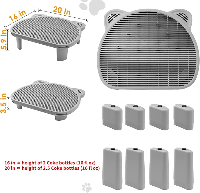 Litter Catching Step for Cat Litter Box, Litter Trap Stool for Automatic Litter Box Self Cleaning, Litter Collection Stairs, Litter Catcher Ramp for Old Geriatric Senior Cat or Kitten - Image 4