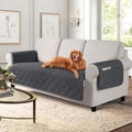 TAOCOCO Waterproof Couch Covers for Dogs, Non Slip Pet Sofa Cover, 3 Seater | Washable Couch Seat Covers with Arms for 3 Cushion Couch, Dog Couch Cover Protector, Pockets & Backless Design, Charcoal Gray by TAOCOCO