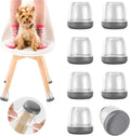 Chair Leg Floor Protectors for Carpet Hardwood, Anti Dog Hair, Fit 1"-1.2" | Upgraded Chair Leg Caps with Graphene Fabric Bottom, Clear Furniture Feet Covers Scratch-Resistant Reduce Noise -16PCS by MOYOHIMChairLegFloorProtectors