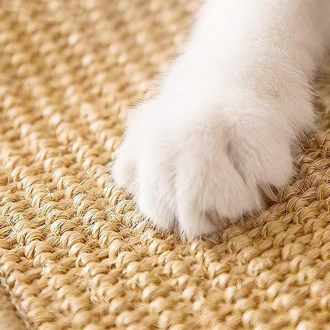 Cat Scratcher Mat, Sisal, Jute Border, Sofa & Floor Protector, 23.6x15.7in | pingping-go,1 Pack, Anti-Slip Latex Base, Wall Mountable, Indoor & Outdoor, Beige - Image 3
