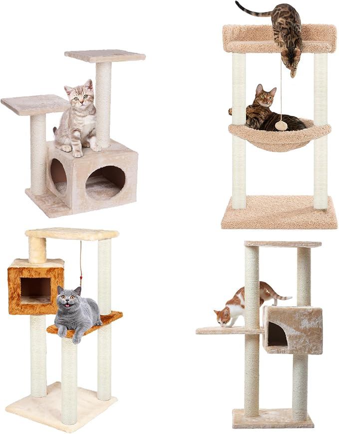 4 PCS M8 Cat Scratching Post Replacement, 15.7 x 3.1 Inch Sisal Pole Cat Tree Replacement Post with Screws, Refill Scratcher Posts for Indoor Kitten Tree Tower Spare Cat Furniture Protector - Image 5