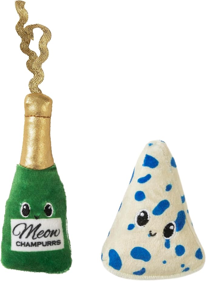 Quirky Kitty Wine & Cheese Catnip Plush Cat Toy, Pack of 2 - Image 3