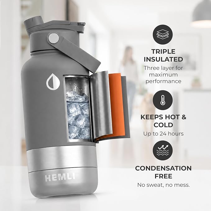 32 oz. Dog Water Bottle, Insulated Dog Travel Water Bottle, Stainless Steel Pet Water Bottle Dispenser Portable Food and Water Bowl for Dogs for Walking Dog Canteen Travel Kit - Image 3