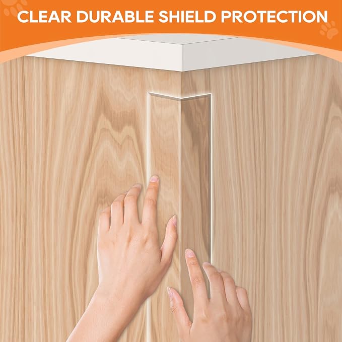Clear Door Protector from Dog Scratching 4in x 32.8ft | Window Sill Protector & Furniture Guard, Anti-Cat Dog Scratch Slobber, Glass Car Door Couch Protection - Image 7