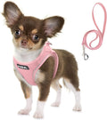 Fida Comfy Dog Harness with Leash, Soft Puppy Vest Escape Proof, Breathable Lightweight Soft Mesh, Adjustable Reflective Step-in Harness for Small Dogs Walking (S, Pink) by Fida