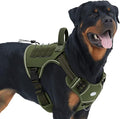 AUROTH Dog Harness for Large Dogs, No Pull Tactical Dog Vest with 2 Clips | Easy Control with handle, Adjustable, Reflective, Military K9, for German Shepherd Husky Walking, Deep Green, Large by AurothPets