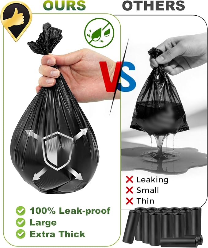 Charmount 200 Pack Dog Poop Bags Rolls with Zippered Pouch Dispenser Holder | Extra Thick Leak-Proof Unscented Waste Bags, Coreless Easy Load for Small to Large Dogs - Image 4