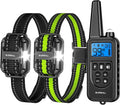 SLOPEHILL Dog Training Collar,4200FT Shock Collar for 2 Dogs (8-140lbs) | IP68 Waterproof e Collar with Beep,Vibration,Shock,Light,No Shock Modes,Shock Collar with Remote,Removable Prongs,Black Green by SLOPEHILLDogTrainingCollar