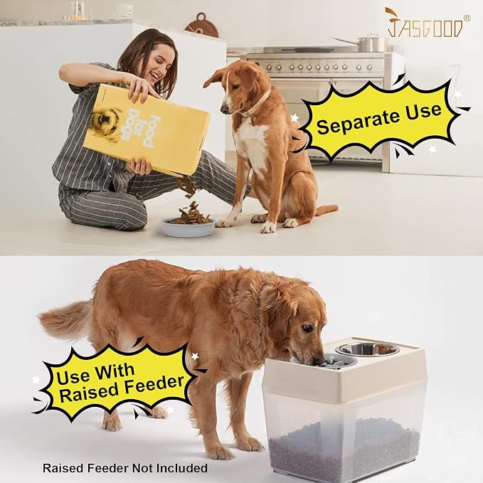 JASGOOD Dog Slow Feeder - Reduce Slip Puzzle Bowl for Raised Pet Feeders - Interactive Bloat Stop Elevated Diners Replacement Bowl (Gray, Fit Opening 7.5"-8") - Image 5