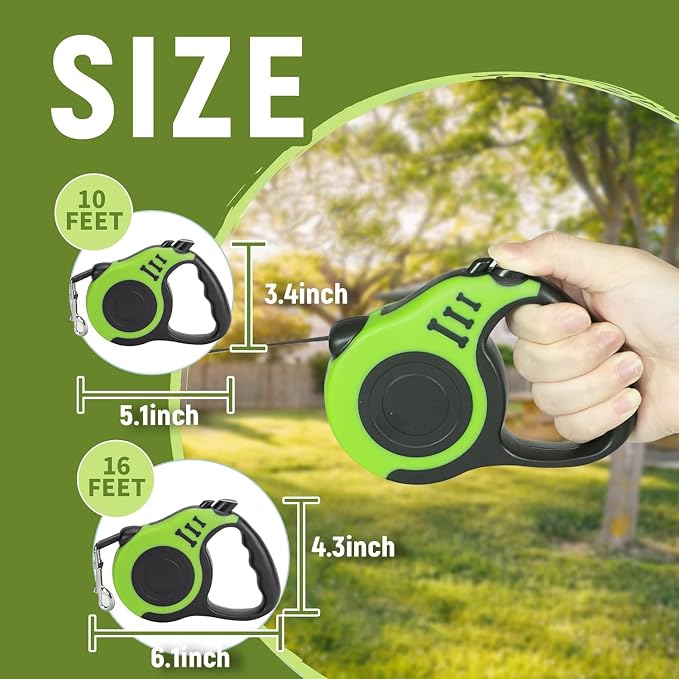 Retractable Dog Leash Automatic Telescopic Tractor Dog Tape | Pet Tape 10/16 FT Durable and Convenient, with Non-Slip Handle, Suitable for Small and Medium-Sized Dogs - Image 2