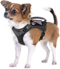Tactical Dog Harness Tactical Puppy Vest with Rubber Handle K9 Military Adjustable Pet Vest Harness for Outdoor Training XS Dog Harness (Black Harness) by FXGOING