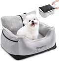 BurgeonNest Dog Car Seat for Small Dogs & Cats Under 25 lbs, Black Grey by Lifelongfriendsbelovedfamily