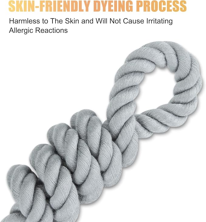 6 FT Handmade Rope Dog Leash for Small Medium and Large Dogs | Soft and Comfortable Grip, New Golden Heavy Duty Metal Clasp, Grey - Image 5