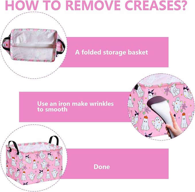 Rectangle Gift Storage Basket Home Shelf Storage Basket Organizer Box Clothes Laundry Hamper Nursery Basket Laundry Basket with Handles - Image 4