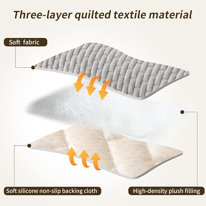 Couch Covers for Dogs Washable, Velvet Dog Couch Cover Protector, Fuzzy Plush Pet Sofa Cover for 3-4 Cushion Couch, Sofa Covers for Pets(1PC,Light Grey,27.6"x94.5",3-4 Seater Sofa Pad Cover) - Image 5