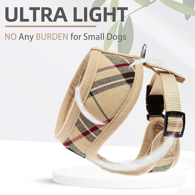 PUPTECK Small Dog Harness and Leash Set No Pull for XS XXS Sized Dogs Puppy | Escape Proof No Choke Pet Cat Adjustable Soft Padded Walking Vest - Image 5