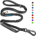 IOKHEIRA 6Ft /4Ft Dog Leash Rope for Large Dogs, Heavy Duty with Comfortable Padded Handle and Highly Reflective Threads,4-in-1 Multifunctional Dog Leashes with Car Seat Belt for Training (Black) by IOKHEIRA