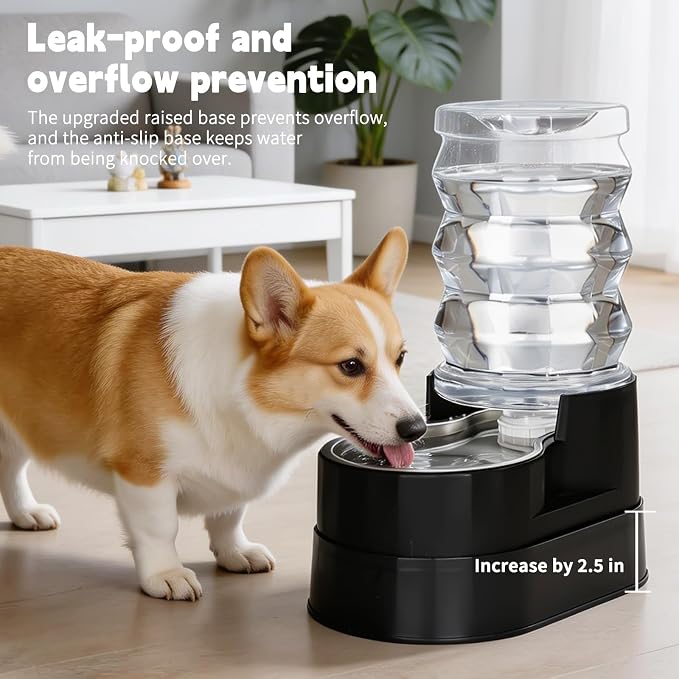 RIZZARI 7L Raised Dog Water Dispenser: Stable Base Design | Gravity Fed/No Power Needed/Anti-Spill Base/for Senior Dogs & Large Breeds/Garage/Garden/Easy-Clean - Image 4