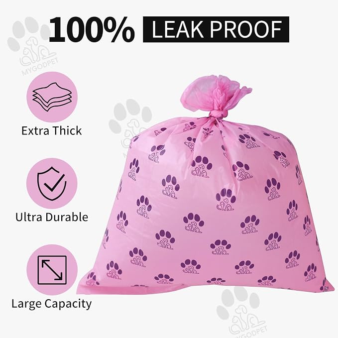 Dog Poop Bags Rolls 300 Count Biodegradable Poop Bags Refills for Dog and Cat Lavender Scented Waste Bag Leak Proof Doggie Poop Bag Doggy Trash Bag Purple - Image 3