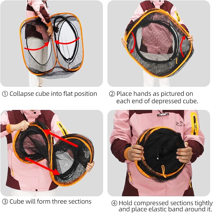 Cat Play Tunnel + Cube(with Three Ways) for Indoor and Outdoor, Cat Playpen, Play Enclosures, Collapsible Cube, Tunnel, Easy to Connect with Tent - Image 6
