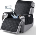 TAOCOCO 100% Waterproof Recliner Chair Cover, Recliner Covers for Recliner Chair with Pocket, Non Slip Reclining Chair Cover Furniture Protector for Kids, Pets(30'', Black-Velvet) by TAOCOCO