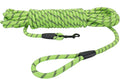 Long Dog Leash for Training 30Ft-Reflective Nylon Rope with Swivel Hook-Recall Agility Lead for Large Small Medium Dogs Outside Walking Hiking-Green Diam 1/2" by HiKiss
