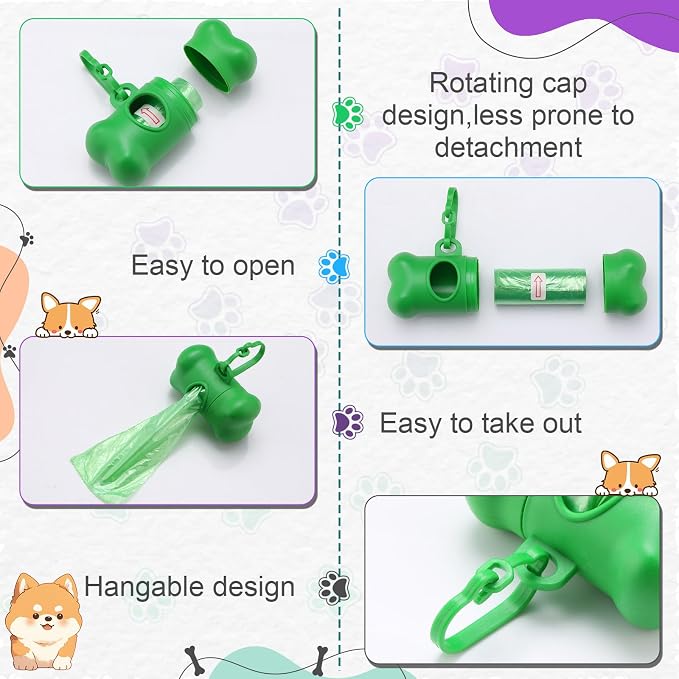 Zhehao 50 Pack Dog Poop Bag Holders for Leashes | Clip-on waste bag holders attach to leashes, belts, or pet gear for walks, travel, parks, homes, and pet businesses - Image 3
