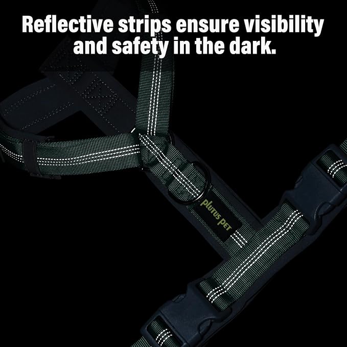 Plutus Pet No Pull Dog Harness, Adjustable Nylon Harness with Soft Padding | Reflective with Front Clip, Heavy Duty for Training and Walking, for Small Medium Large Dogs, Teal, M - Image 5