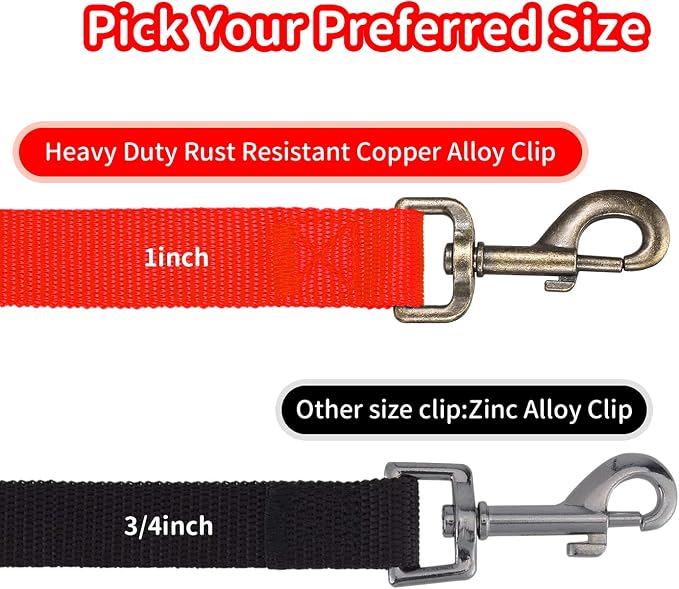 HIKISS Long Dog Leash Obedience Recall Training Agility Lead with Thickening Material for Large Dog - 15ft 20ft 30ft 50ft 100ft Training Leash(Red 30ft) - Image 3