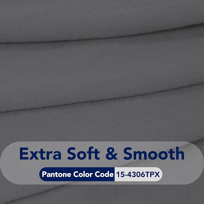 PureFit Super Stretch Chair Covers Fleece Couch Covers for Sofa Gray | 1-Piece Spandex Couch Cover Soft Couch Protector, Sofa Cover Washable with Non Skid Foam and Elastic Bottom for Kids, Dogs - Image 5