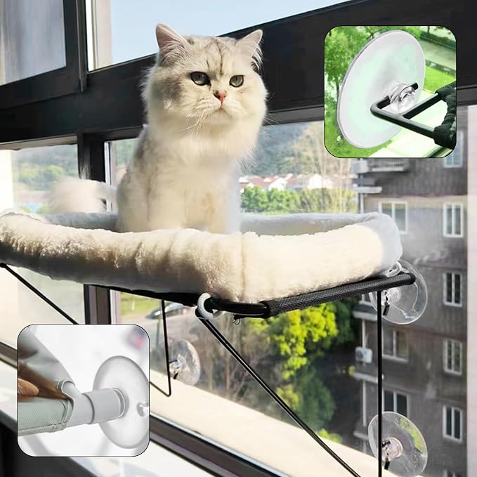 4 Pcs Thick Suction Cup Cat Window Perches Window Hammock Replacement Suction Cup for Cat Seat Perch Hammock Hanging Pet Supplies (Classic Style) - Image 7